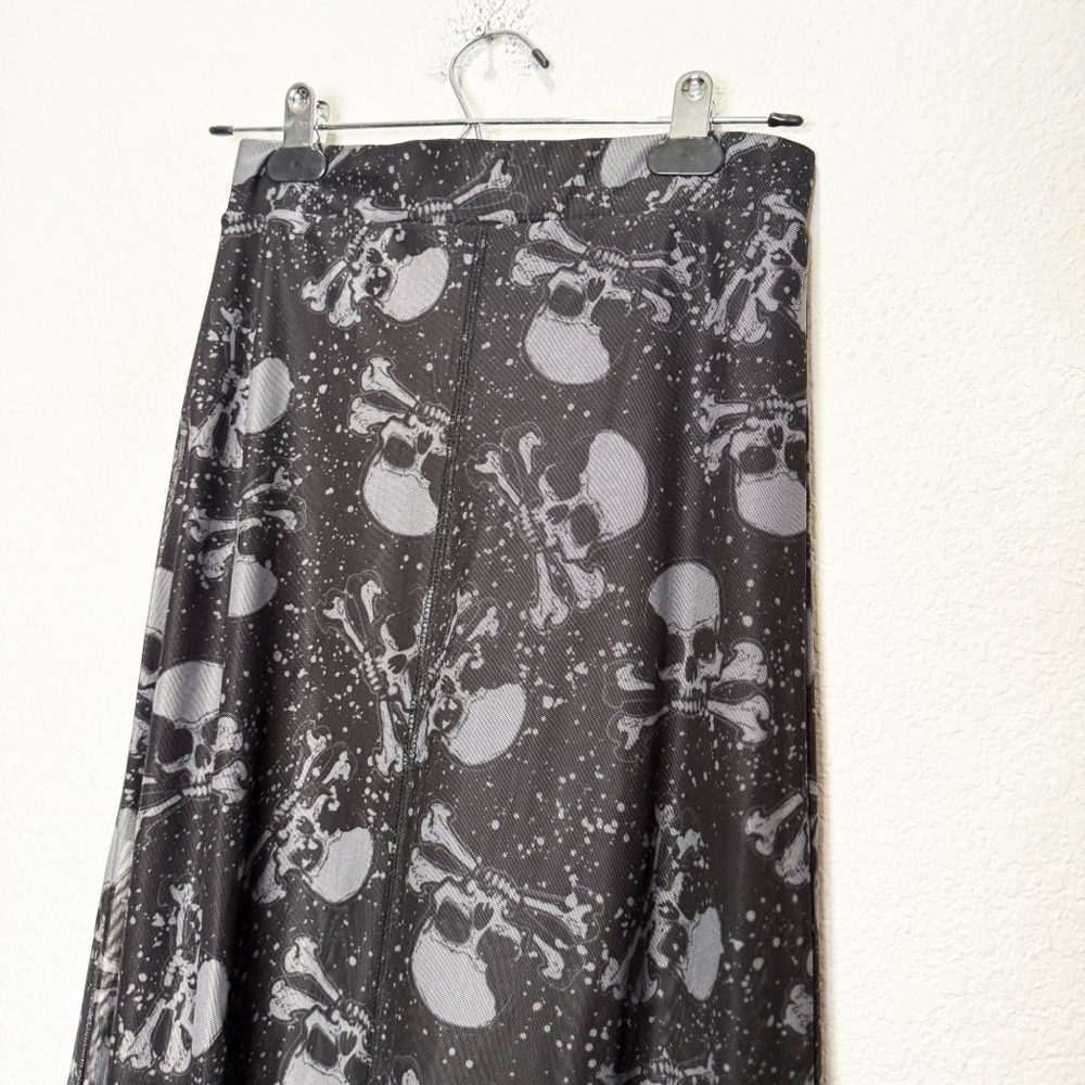 Killstar Waxwork Maxi Skirt Sheer Mesh Skulls Witchy Goth — image 4 of 7